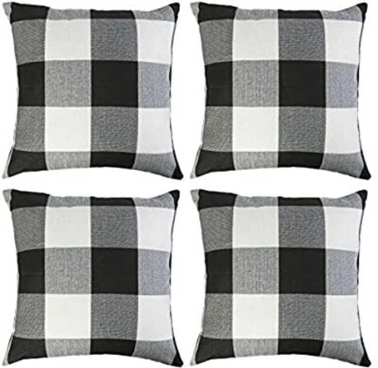 4 pack affordable fall buffalo check pillow cover